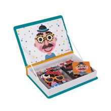 Janod Magneti'Book Crazy Faces Educational Game - Plush Soft Toy
