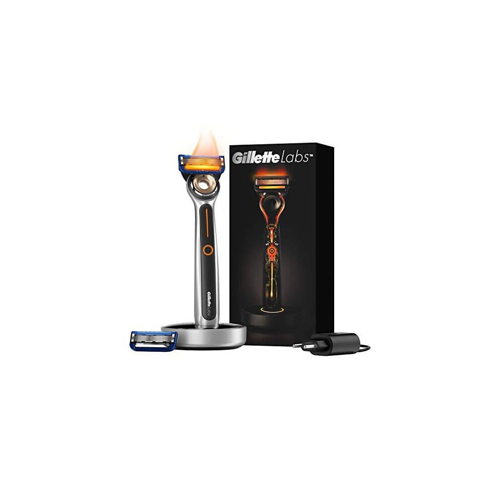 Gillette Labs Heated Razor For Men Starter Kit + 1 Blade, Gift Set Ideas for Him/Dad