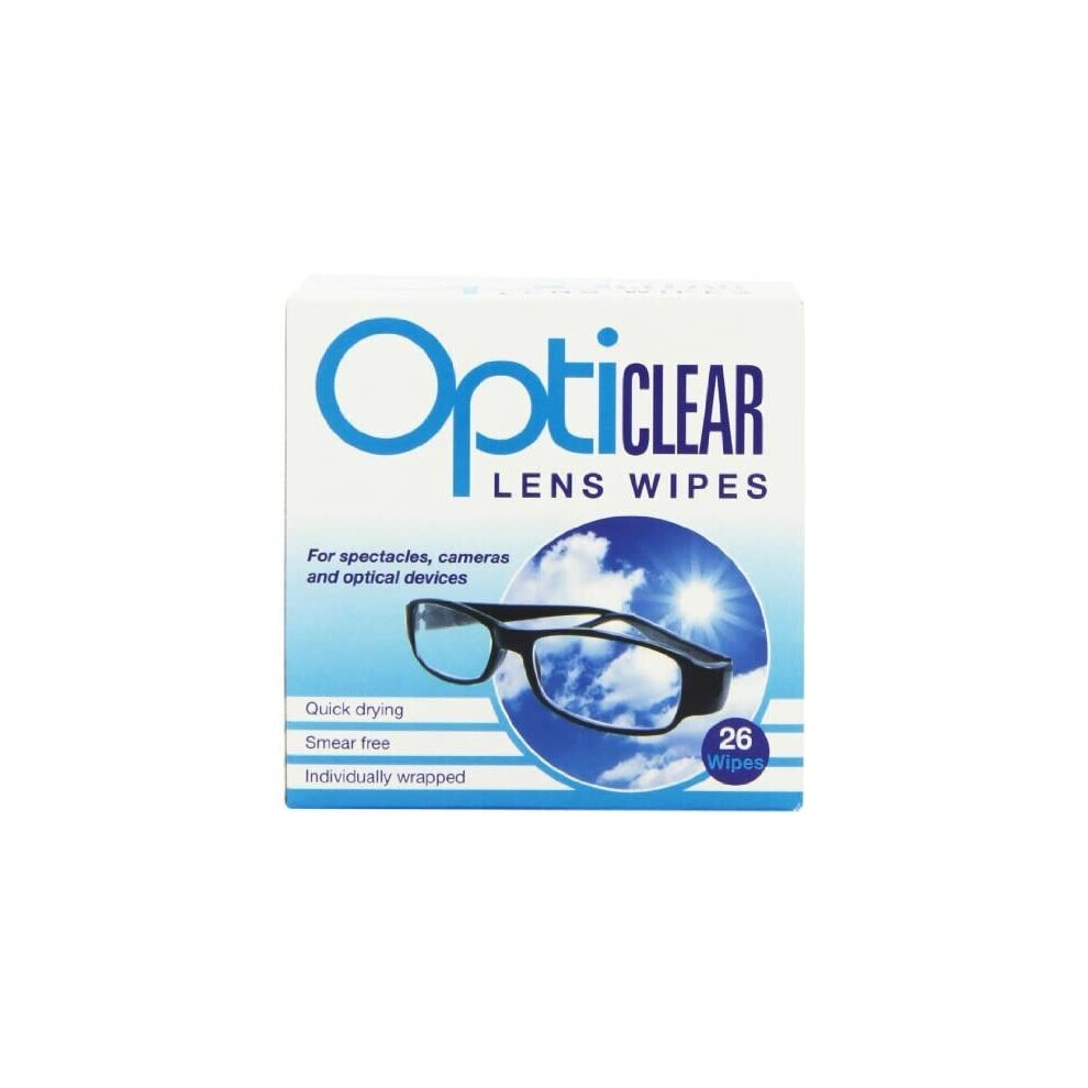 Opticlear Lens Wipes Pack Of 6 Total 156 Wipes
