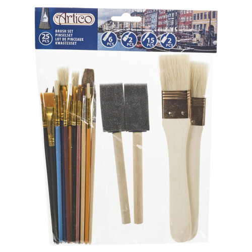 URBN Living 25 Pcs Artist Paintbrush Set 1