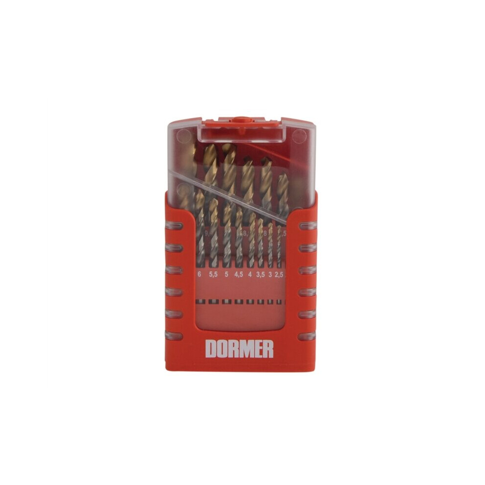 Dormer A095 Comp HSS TiN Drill Set of 19 1.0-10 x 0.5mm DORA095COMP-image-OPC-P5V5Z58-NEW