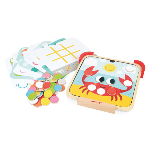 Janod Janod I am Learning Colours - Magnetic Chips - Plush Soft Toy