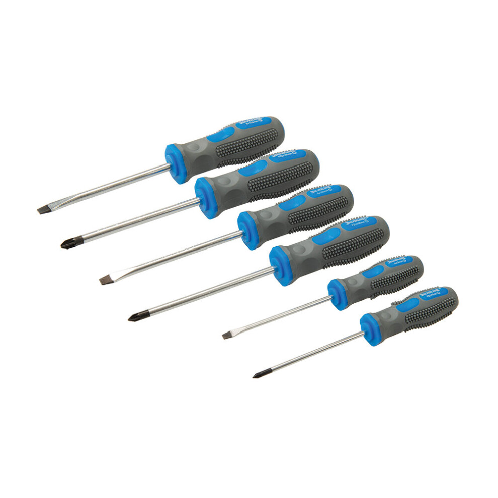 Silverline General Purpose Soft Grip Handles Screwdriver Hand DIY Tool Pack Of 6 ( UK )