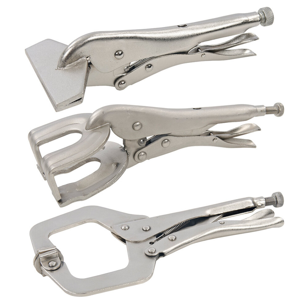 Silverline Welding Clamp Mechanical Engineering Garage Welders DIY Tool Set Of 3 ( UK )
