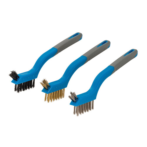 Silverline Silverline Mechanics Workshop Rust/Dirt/Paint Removing Mini Wire Brush Set Of 3 ( UK )