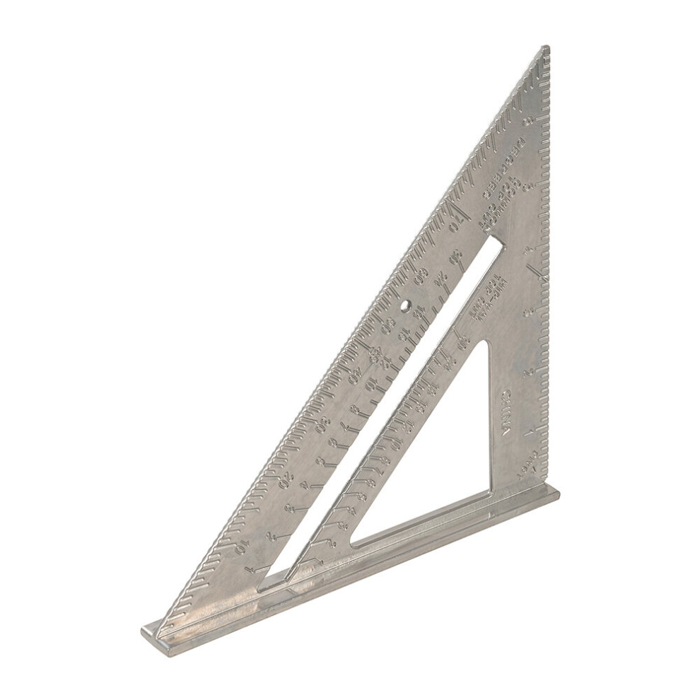 Silverline Aluminium Alloy Roofing Square Angle Measuring Lipped Edge Tool 185mm ( UK )