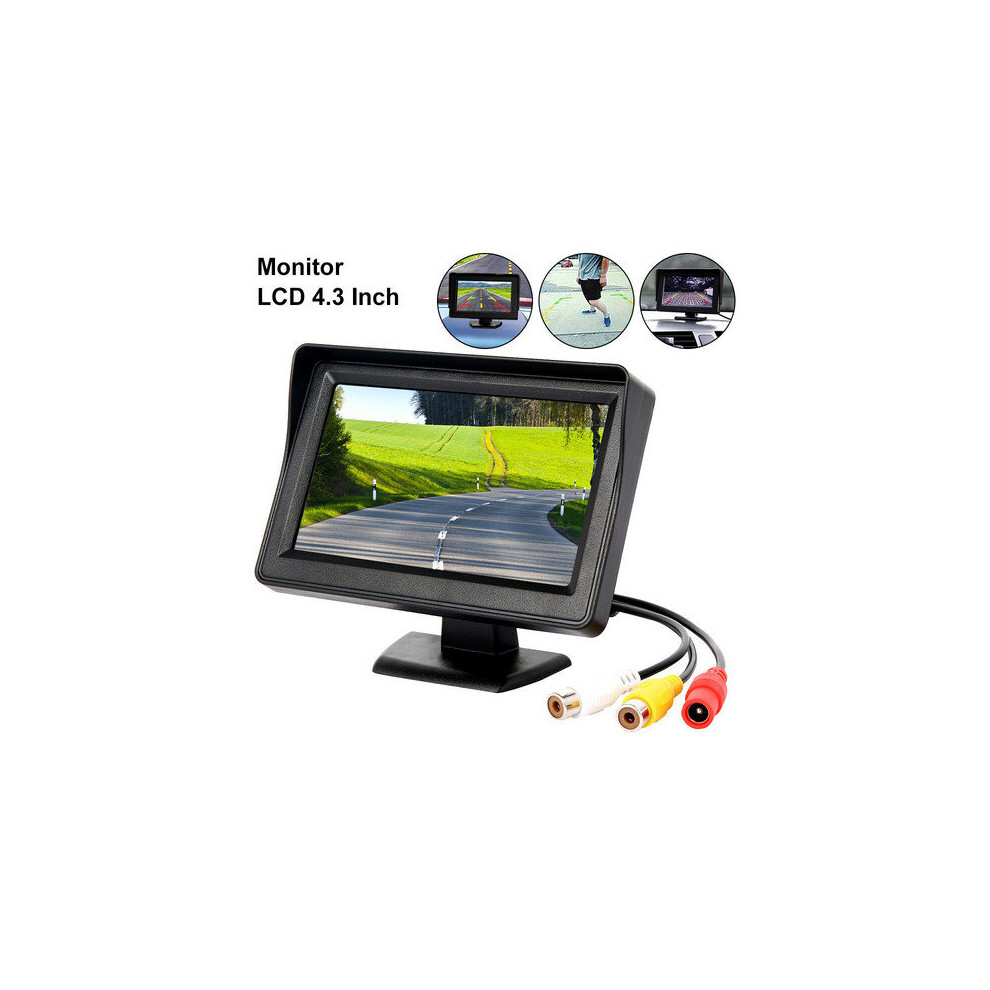 4.3'' Rear View Reversing Camera Kit Parking Monitor Night Vision Car Black 7700958490573