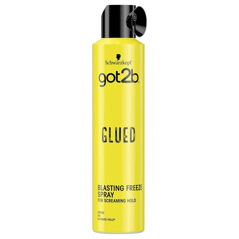 Schwarzkopf got2b Glued Blasting Freeze Spray with Ultimate Hold 300ml, 3pk