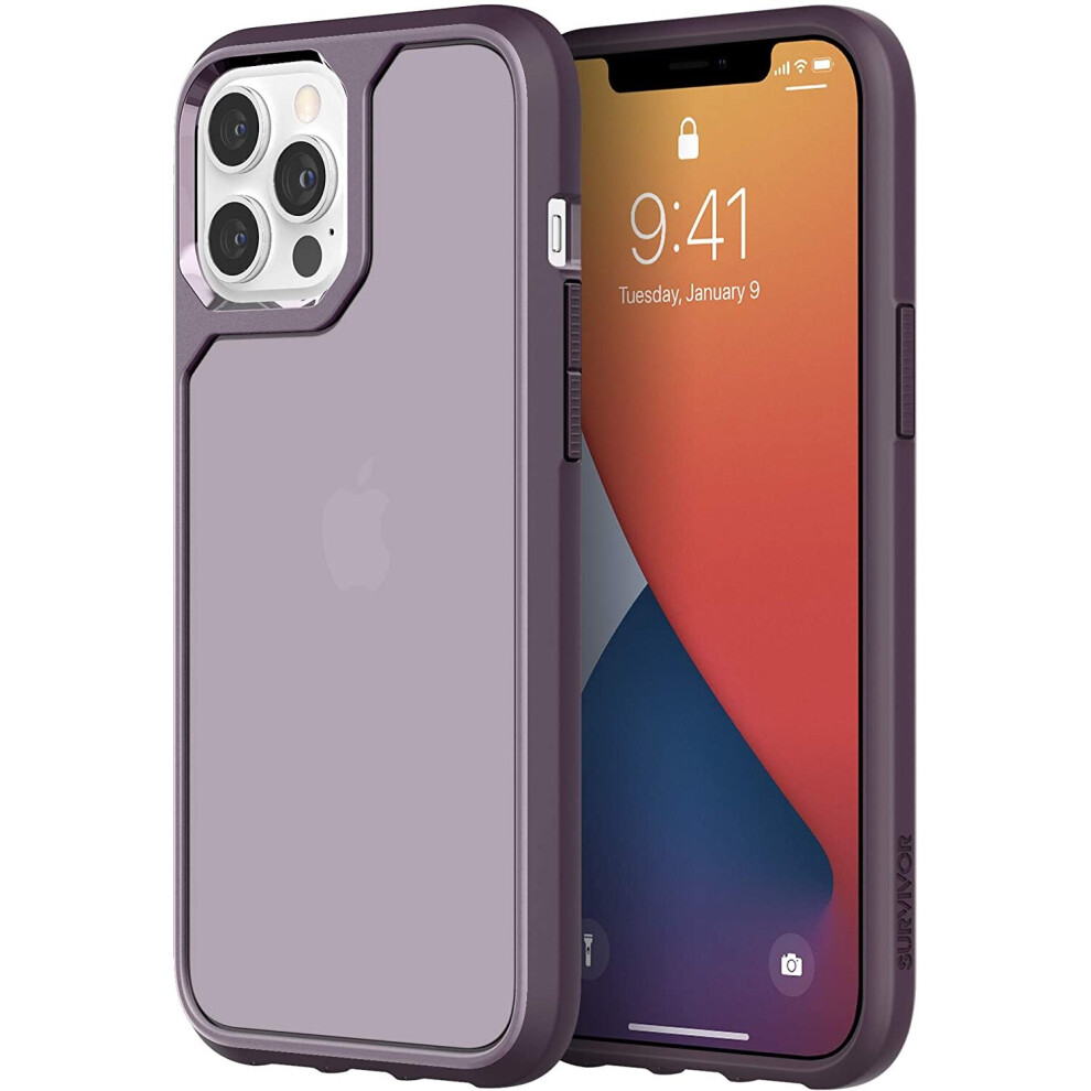 (Purple, iPhone 12 Mini) Griffin Survivor Strong for iPhone 12 Series