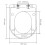 VidaXL vidaXL Soft-close Toilet Seat with Quick-release Design White Square Bathroom 7