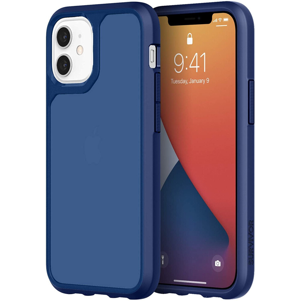 (Blue, iPhone 12 & 12 Pro) Griffin Survivor Strong for iPhone 12 Series