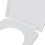 VidaXL vidaXL Soft-close Toilet Seat with Quick-release Design White Square Bathroom 3