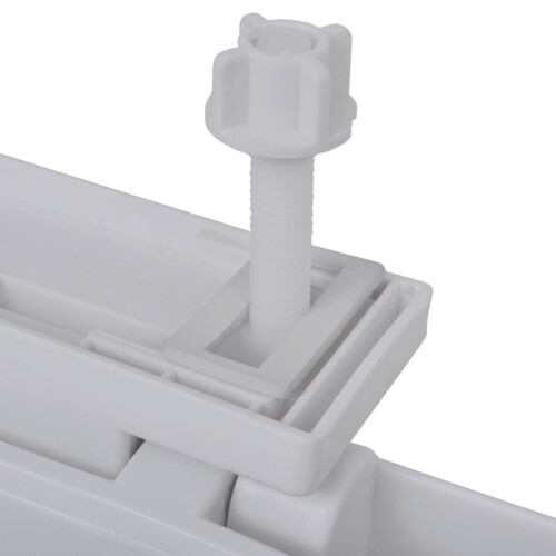 VidaXL vidaXL Soft-close Toilet Seat Square White Bathroom Furniture Accessories Lid 2