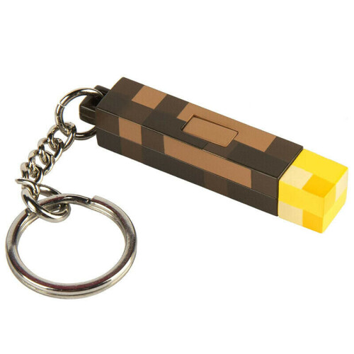 (LED Torch-One color) LED Minecraft Torch & Ore Lights | Keyring, Handheld Or Wall-Mounted Lights 1