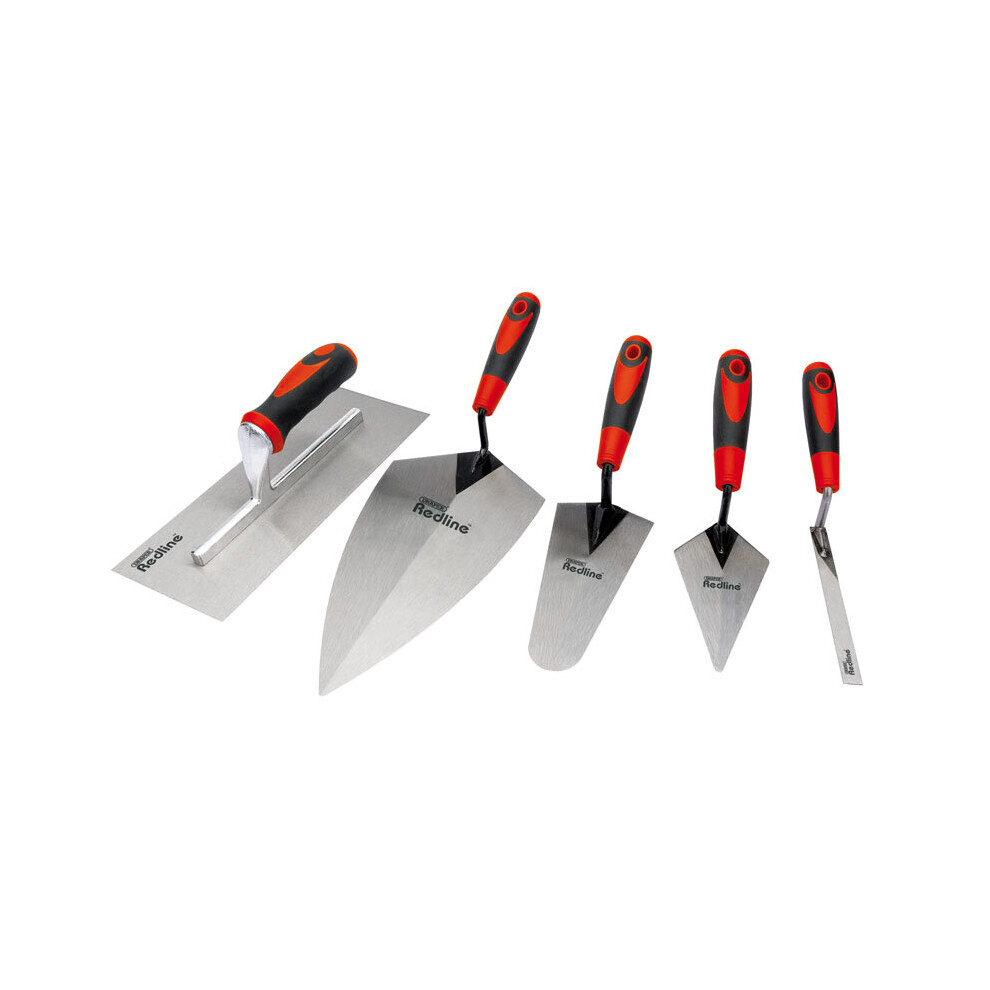 Draper Tools Five Piece  Edging Pointing Trowel Set Hand Tool Carbon Steel 69153