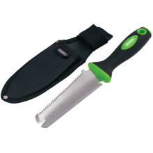 GMPT Multi-Purpose Garden Tool: Transplant Trowel, Weed Lifter, Root Saw, Twine Cutter, Potting Edge, Soft-Grip Handle, Imperial Measurements