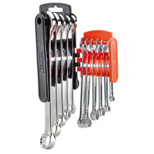 Hi-Torq Metric Combination Spanner Set (11 Piece) 15 Open Ends, Chrome Vanadium, Hardened & Polished, Stored in Rack - 8238/11/MM/O