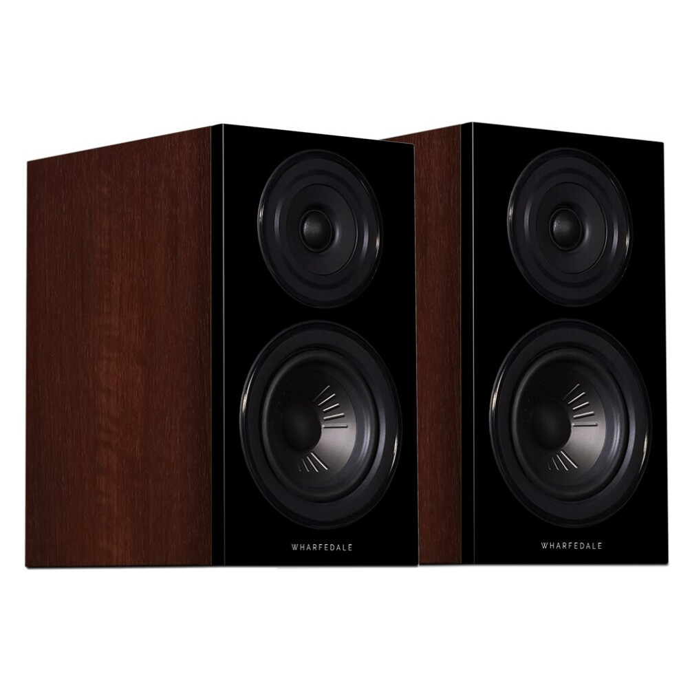 (Walnut Pearl) Wharfedale Diamond 12.1 Bookshelf Speakers