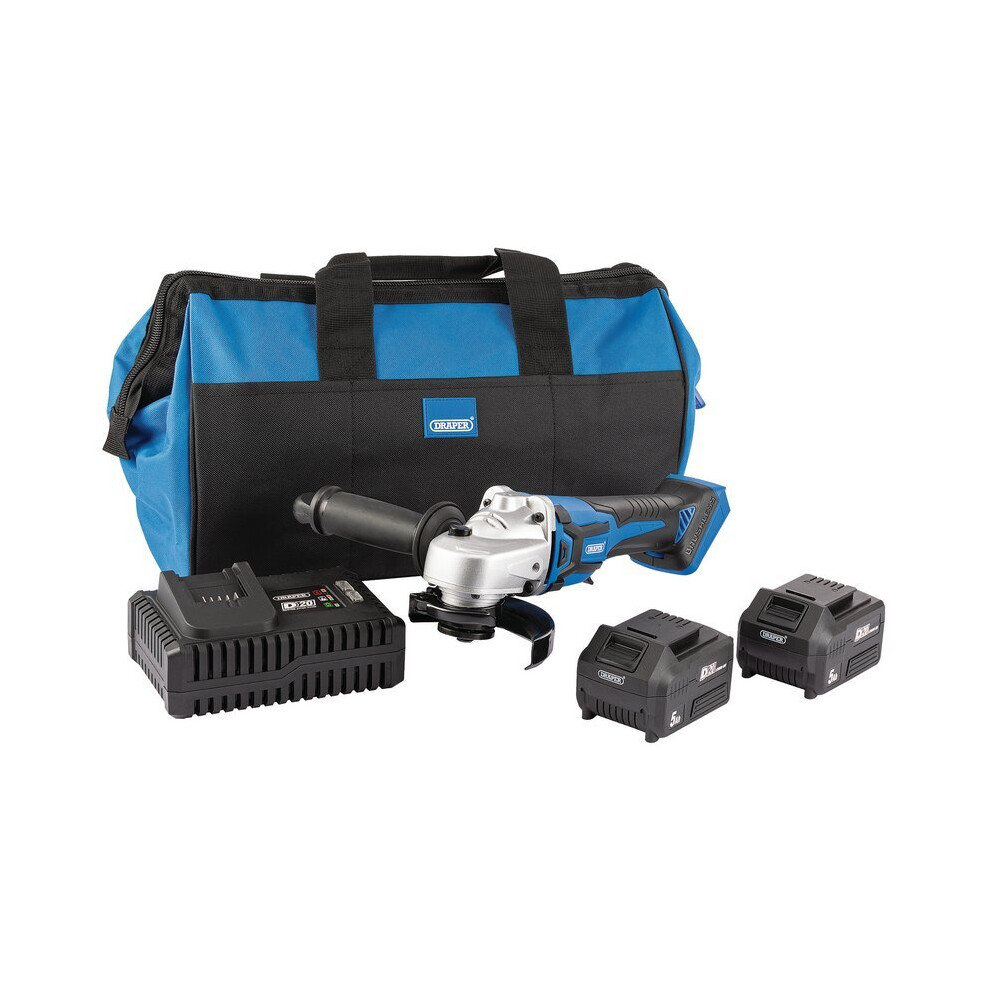 Draper D20 20V 115Mm Brushless Grinder Kit