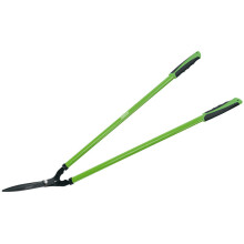 Grass Shears with Steel Handles (100mm) - Non-Stick, Hardened Blades; 1000mm Tubular Steel Handles with Soft Grip - GSLHDD