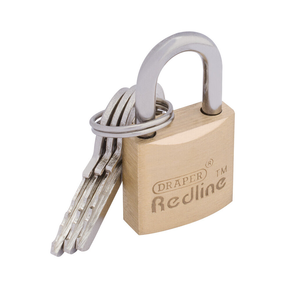 Draper 20Mm Brass Cylinder Padlock