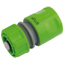 Hose Connector with Water Stop Feature (1/2")