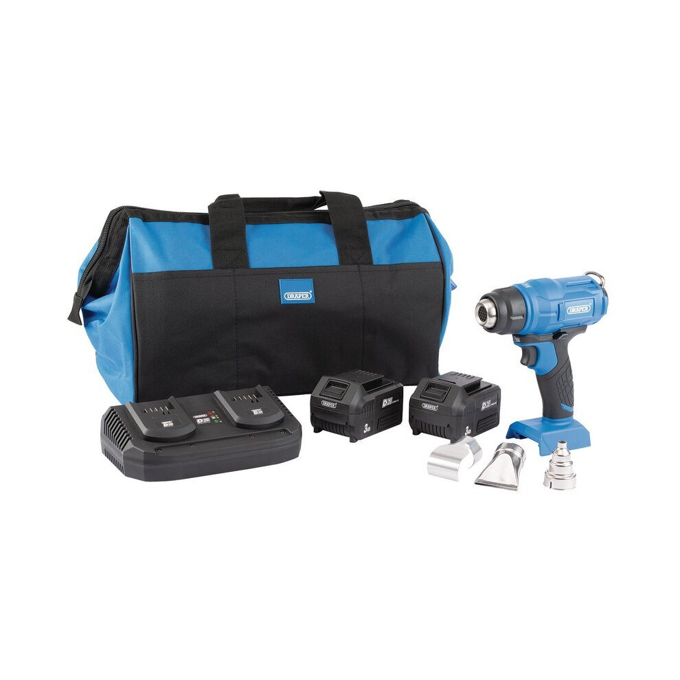 D20 20V Heat Gun Kit c/w 2 x 3Ah Batteries