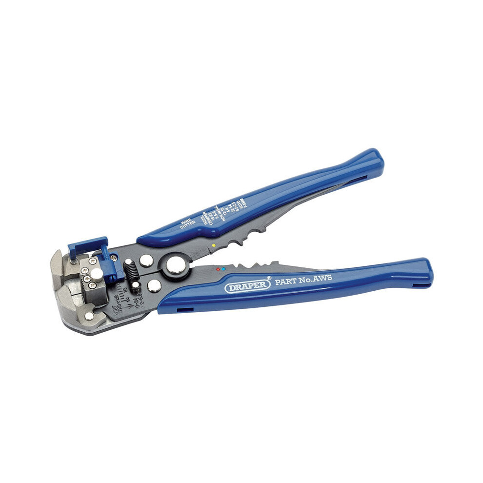 Draper Tools 2-in-1 Automatic Wire Strippers/Crimpers Plier Cutter Blue 35385