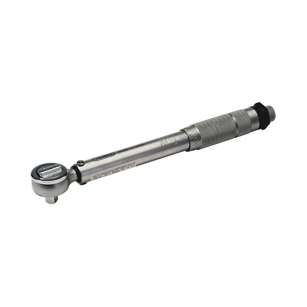 Draper Tools Square Drive Ratchet Torque Spanner Wrench Tool 3/8" Silver 34570 5010559345700
