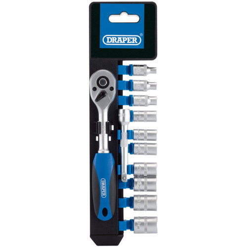VidaXL 1/4" Sq. Dr. Metric Socket Set (12 Piece)