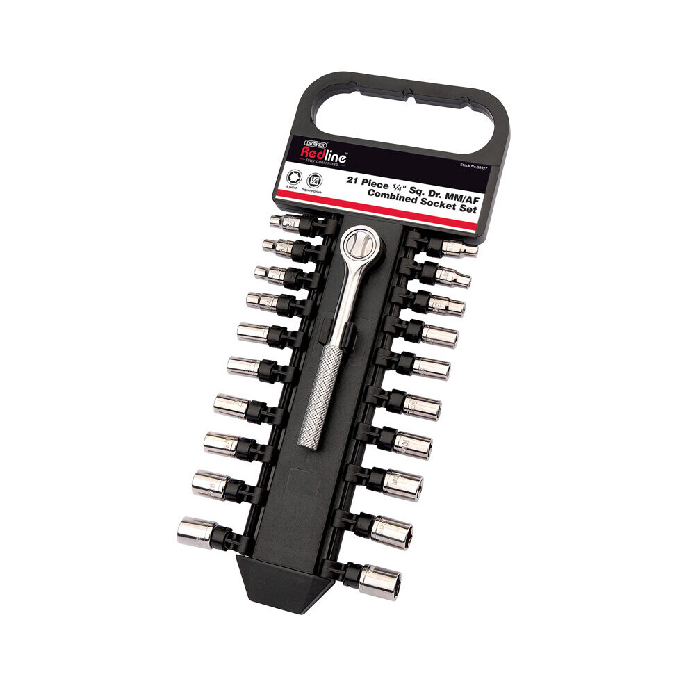 1/4" Sq. Dr. MM/AF Combined Socket Set (21 Piece)