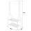 Direct Online Houseware 5ft White Clothes Rail With Two Shelves Hanging Storage Hooks 3