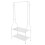 Direct Online Houseware 5ft White Clothes Rail With Two Shelves Hanging Storage Hooks 4