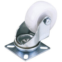 100mm Dia. Swivel Plate Fi x ing Nylon Wheel - S.W.L. 125Kg