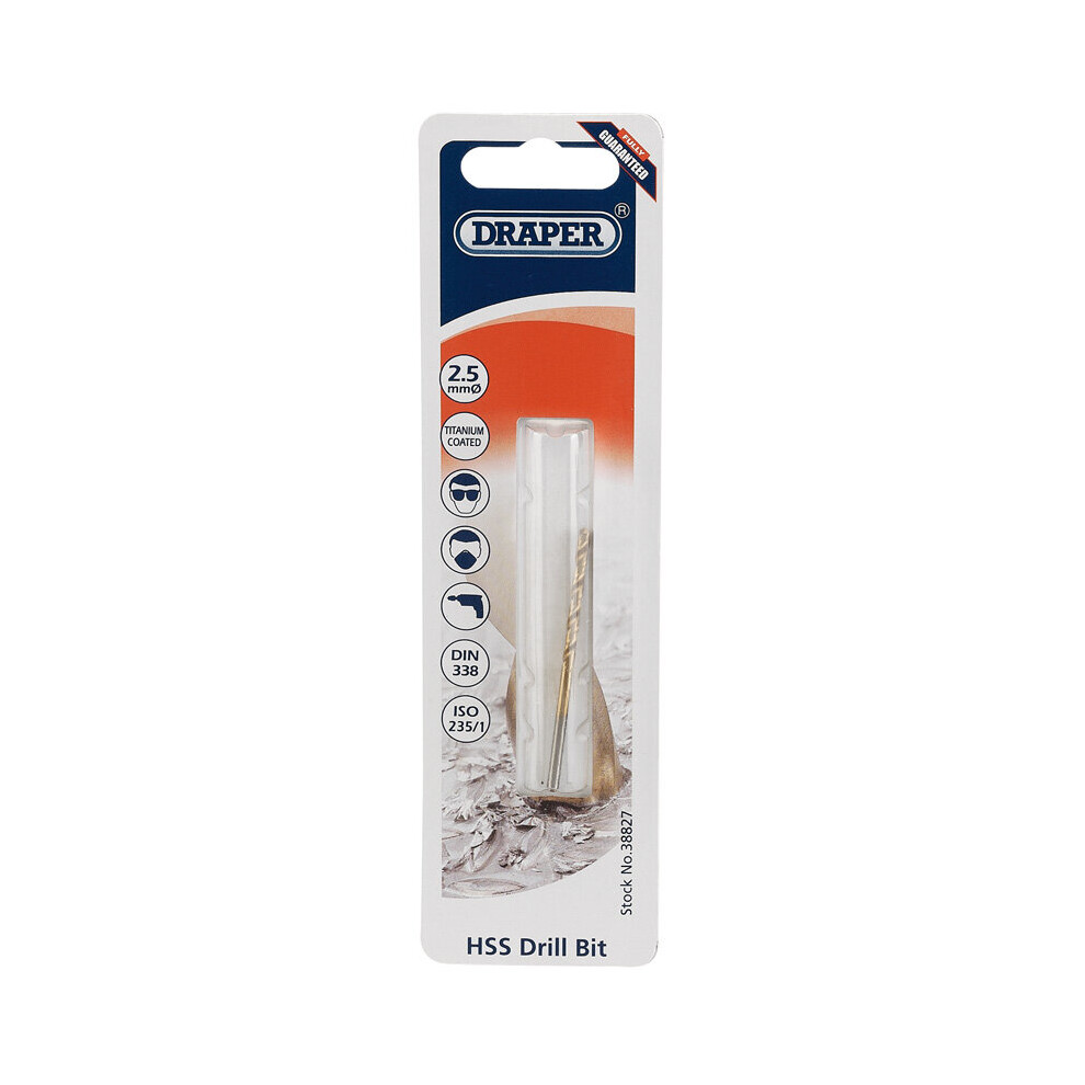 Draper 2.5Mm Hss Titanium Drill Bit