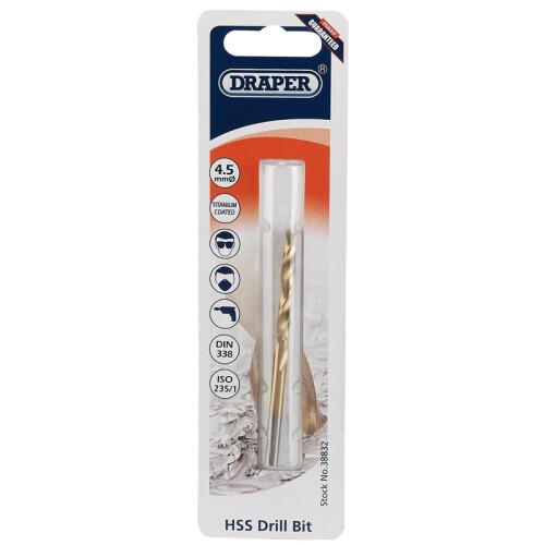 Draper 4.5mm HSS Titanium Drill Bit