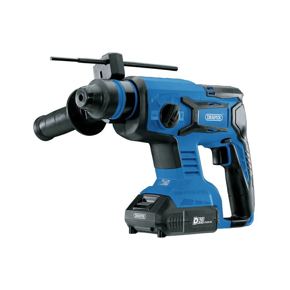 Draper D20 20V Brushless Sds+ Rotary Hammer Drill With 2 X 2Ah Batteries And Charger