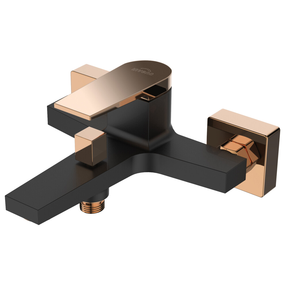 Black/Rose Gold Brass Bathroom Bath Faucet Mixer Wall Mounted Bathtub Tap 5907798713424