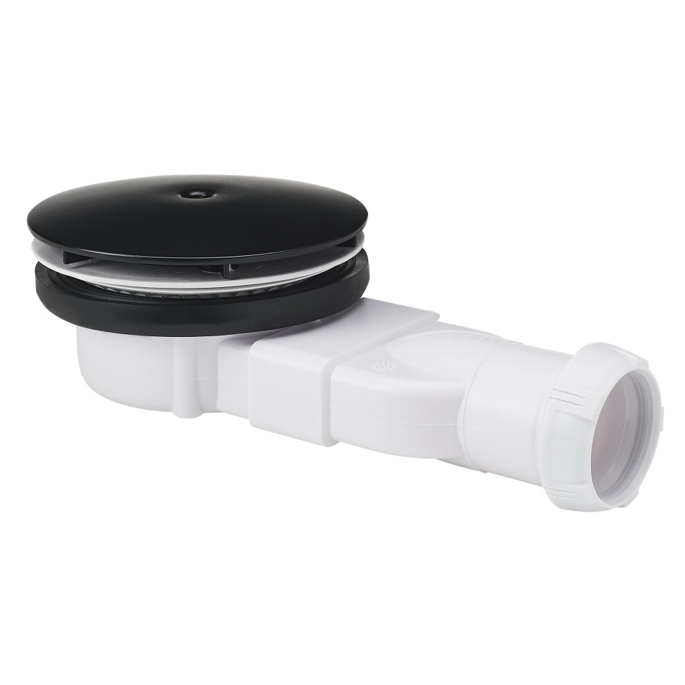 Black Dome Dn40 Slim Shower Drain Waste Trap Super Flat Cup-Connection 24L/Min 3375537227440