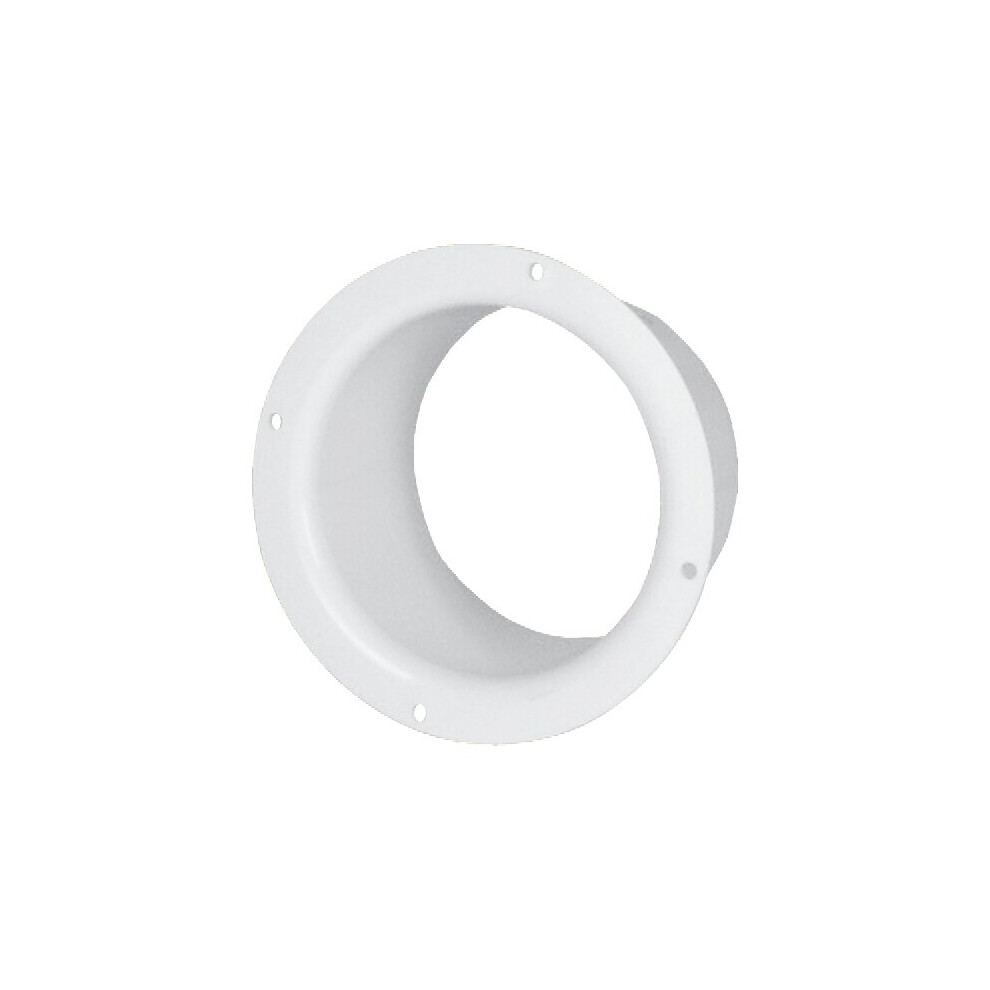 (100mm) 100/125/150mm Diameter White Plastic Ventilation Ducting Pipe Wall Plate Spigot