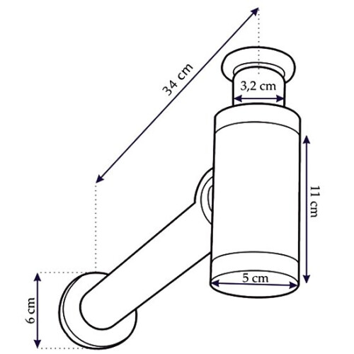 Click-clack Νιπτήρας Siphon Universal Rea Gold 1