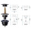 Click-clack Νιπτήρας Siphon Universal Rea Matte Black 2
