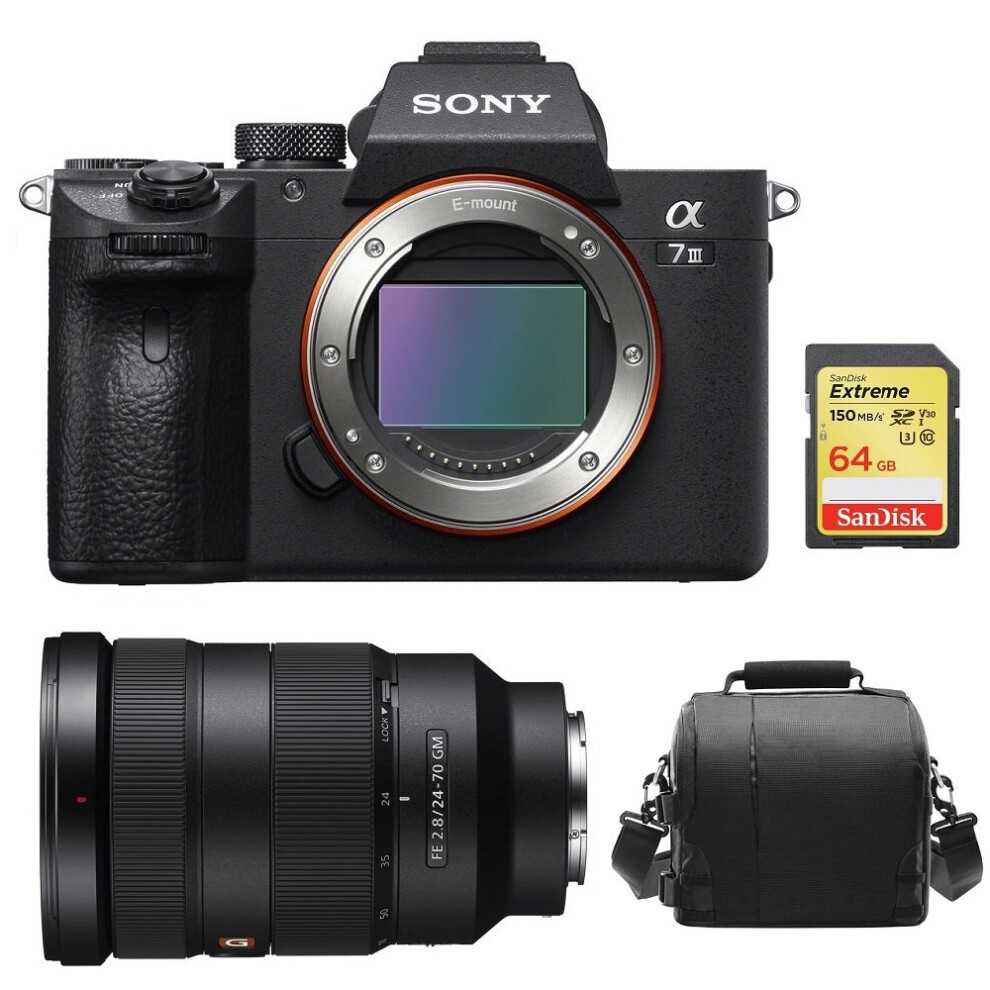 SONY A7 III + SEL 24-70MM F2.8 GM + 64GB SD card + camera Bag