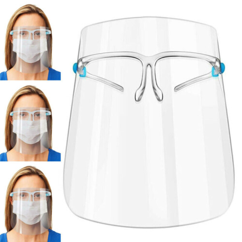 10pcs Safety Full Face Shield Visor Glasses Guard Protection Clear Mask 1