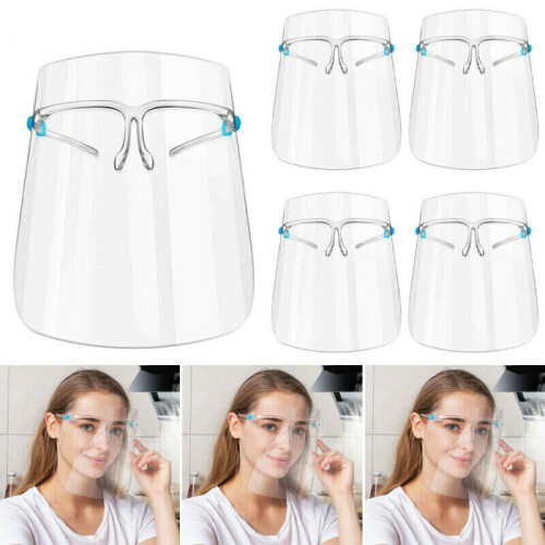 10pcs Safety Full Face Shield Visor Glasses Guard Protection Clear Mask 2