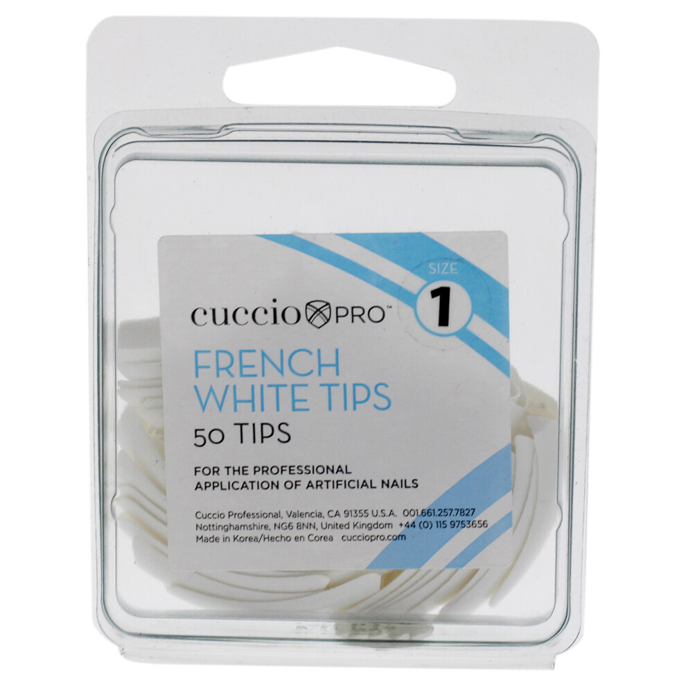 Cuccio Pro White - French Tips - 1 - For Women - Acrylic Nails - 50 Pc