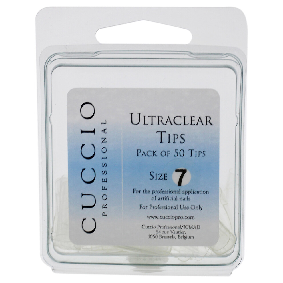 Cuccio Pro - Ultraclear Tips - 7 - For Women - Acrylic Nails - 50 Pc
