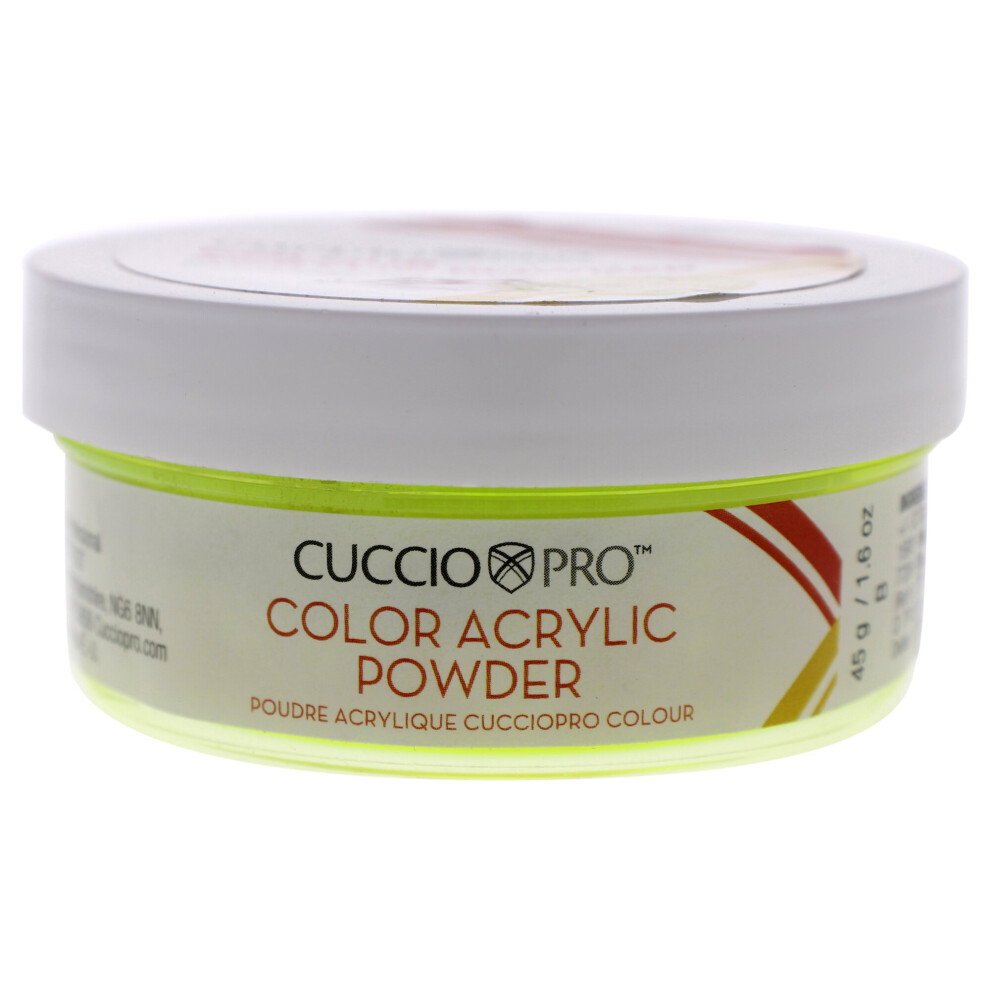 Cuccio Pro - Color Acrylic Powder - Neon Pineapple - For Women - Acrylic Powder - 1.6 Oz