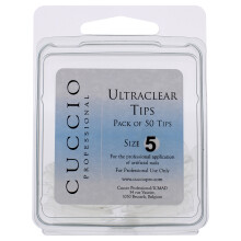 Cuccio Pro - Ultraclear Tips - 5 - for Women - Acrylic Nails - 50 Pc
