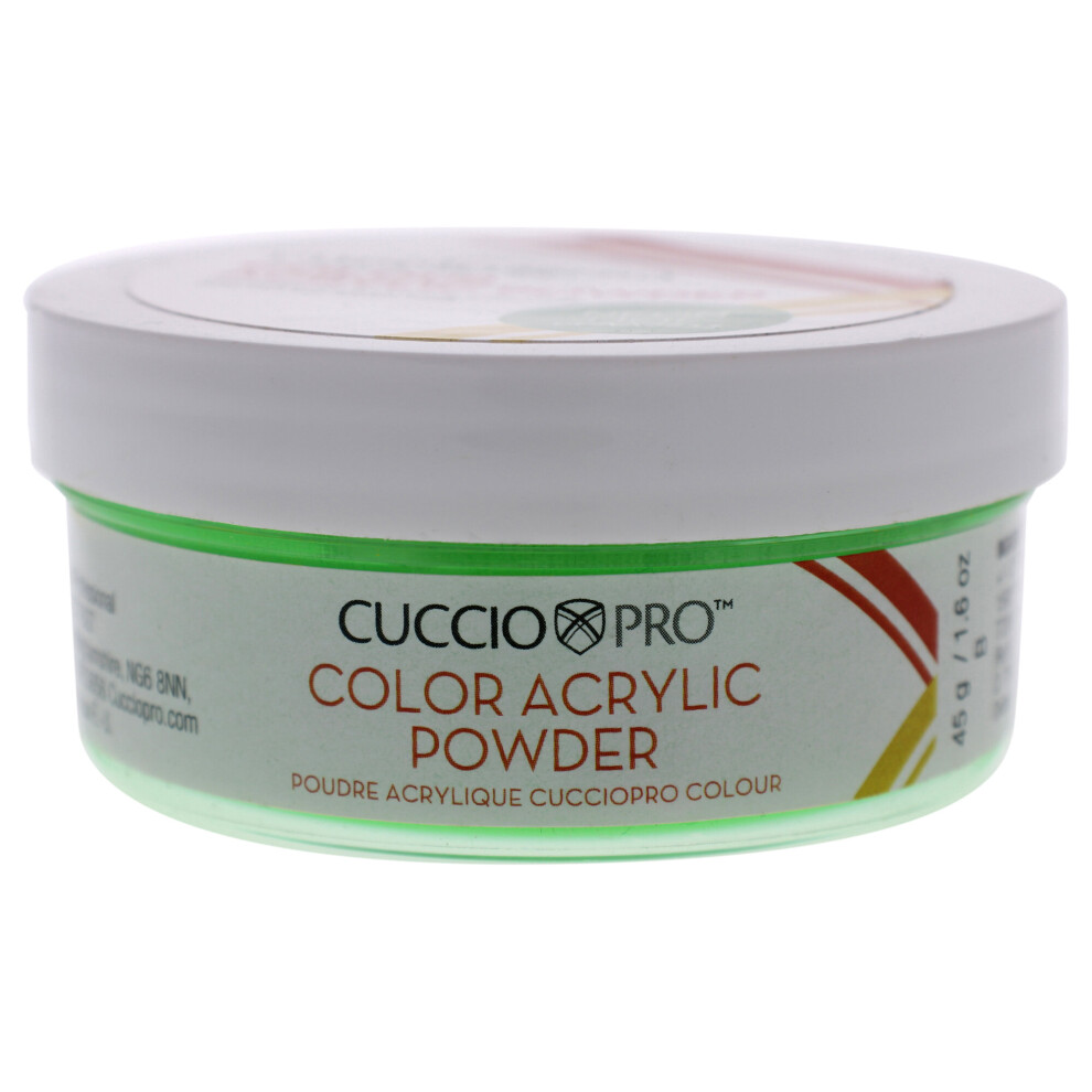 Cuccio Pro - Color Acrylic Powder - Neon Lime - For Women - Acrylic Powder - 1.6 Oz